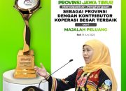Raih Penghargaan Kontributor Koperasi Besar Terbaik, Gubernur Khofifah: 28.534 Kopersi di Jatim Gerakkan Ekonomi Kerakyatan
