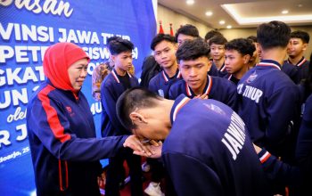 Iringi Langkah Juang Siswa SMK Jatim, Gubernur Khofifah Optimis Jawa Timur Hattrick Juara Umum LKS Dikmen Tingkat Nasional 2025