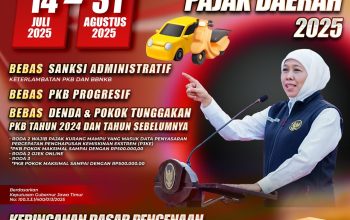 Pemutihan Pajak Kendaraan Bermotor Tahun ke-6 Dimulai 14 Juli, Gubernur Khofifah Konsisten Ringankan Beban Masyarakat Setiap Tahun