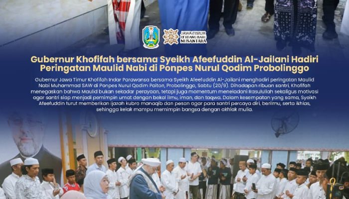 Di Hadapan Ribuan Santri, Gubernur Khofifah Tegaskan Pentingnya Ilmu dan Keteladanan Rasul dalam Kepemimpinan Umat