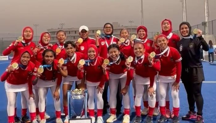 Timnas Hoki Outdoor Putri Indonesia Juara di Kejuaraan Hoki Asia Tengah 2025