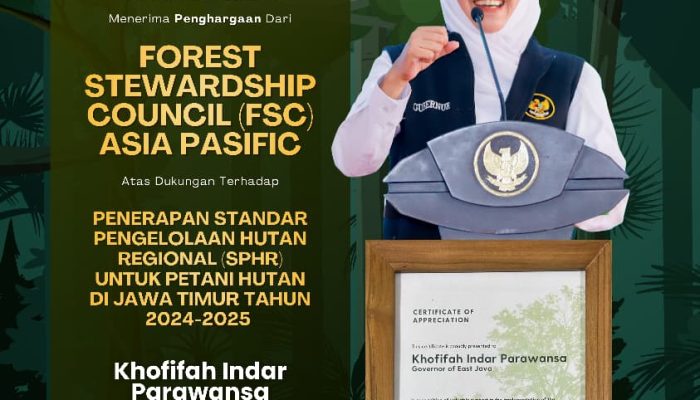 Gubernur Khofifah Dinilai Berhasil Dorong Hutan Rakyat Jatim Terapkan Standar FSC Asia Pacific Secara Berkelanjutan