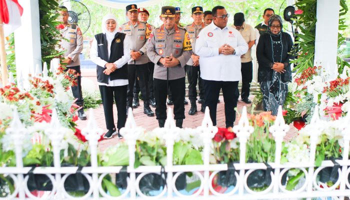Gubernur Khofifah Dampingi Kapolri Ziyarah dan Peletakan Batu Pertama Rumah Singgah–Museum Pahlawan Nasional Marsinah di Nganjuk, Penguatan Maslahah Nilai Perjuangan Lintas Generasi