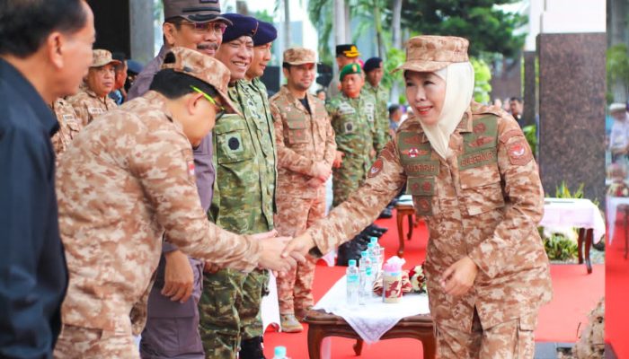 Gubernur Khofifah Tegaskan Bela Negara Fondasi Indonesia Maju, Tangguh dan Berdaulat pada Peringatan HBN ke-77