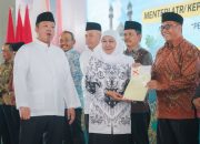 Gubernur Khofifah Tegaskan Sertipikasi Tanah Wakaf dan Tempat Ibadah Jadi Kunci Reduksi Konflik Agraria di Jawa Timur