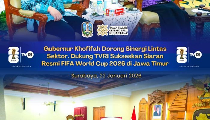 Gubernur Khofifah Dorong Sinergi Pemda, TNI-Polri, dan TVRI untuk Sukseskan Siaran Resmi FIFA World Cup 2026 di Jawa Timur