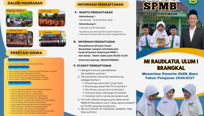 MI Raudlatul Ulum 1 Brangkal: Sekolah Islami Pencetak Generasi Cerdas dan Berakhlak Mulia