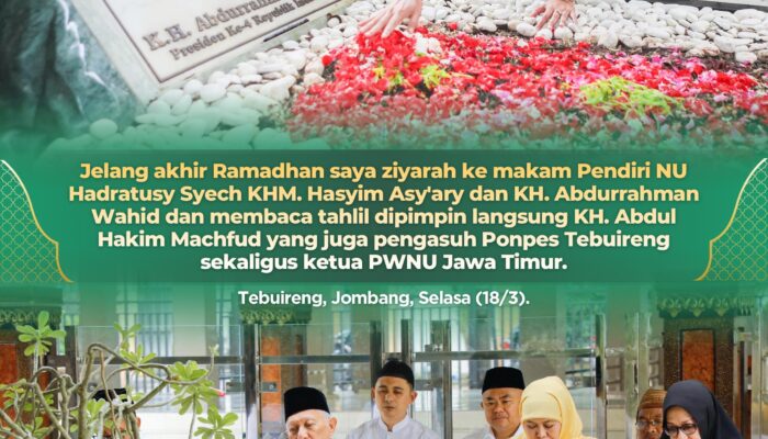 Gubernur Khofifah Sowan ke Ponpes Tebuireng dan Tambakberas Jelang Idul Fitri, Perkuat Ukhuwah dan Mohon Doa untuk Jatim