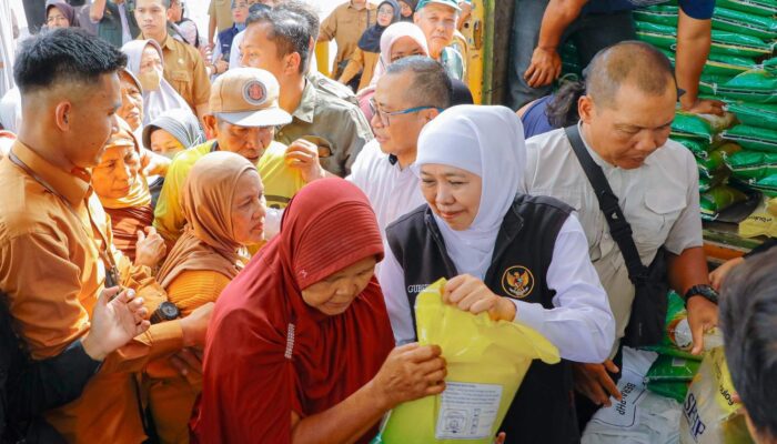 Gubernur Khofifah Indar Parawansa Pastikan Pasar Murah Jadi Instrumen Kendalikan Inflasi di Nganjuk