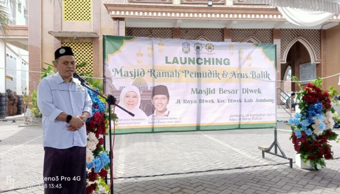 DMI Jawa Timur Resmikan “Masjid Ramah Pemudik” di Masjid Besar Diwek Jombang