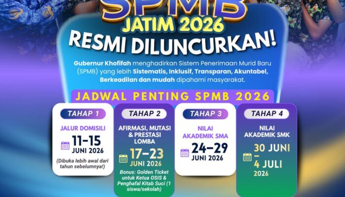 Gubernur Khofifah Hadirkan Inovasi SPMB 2026, dari Jalur Domisili Awal hingga Layanan Konsultasi Berbasis Digital