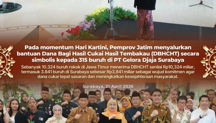 Gubernur Khofifah Manfaatkan Hari Kartini 2026 untuk Perkuat Ekonomi Perempuan melalui DBHCHT dan KIP Putri Jawara di Surabaya