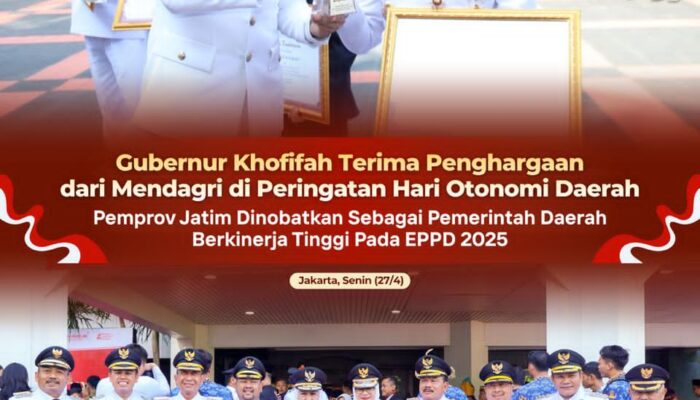 Gubernur Khofifah Apresiasi Kabupaten/Kota Berprestasi, Jatim Dominasi Penghargaan EPPD 2025