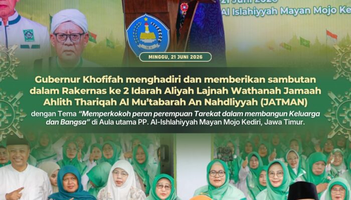 Gubernur Khofifah dan Menteri PPPA Arifah Fauzi Tegaskan Perempuan Tarekat Berperan Strategis Perkuat Ketahanan Keluarga dan Moral Bangsa