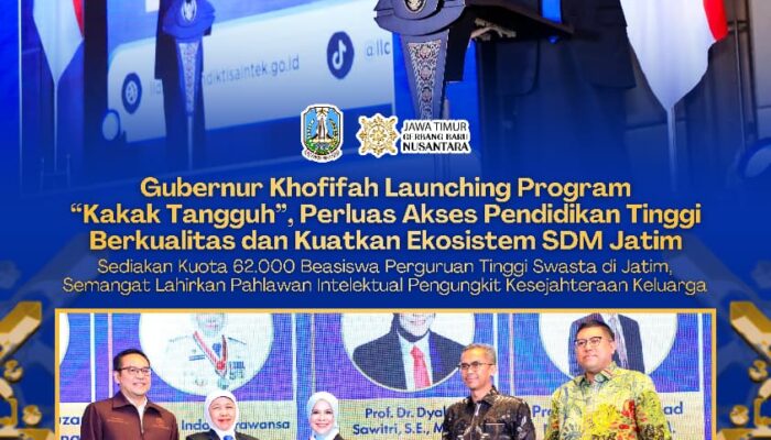 Luncurkan Program Kakak Tangguh, Gubernur Khofifah Dorong Penguatan Link and Match Pendidikan Tinggi dengan Dunia Kerja