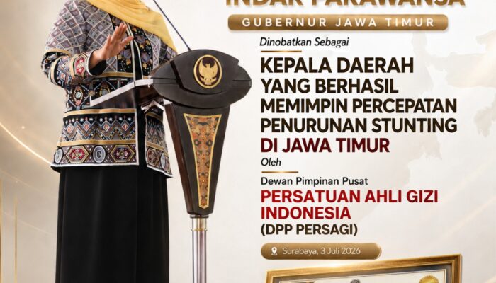 Gubernur Khofifah Raih Penghargaan Persagi atas Keberhasilan Turunkan Prevalensi Stunting Jawa Timur hingga 14,7 Persen
