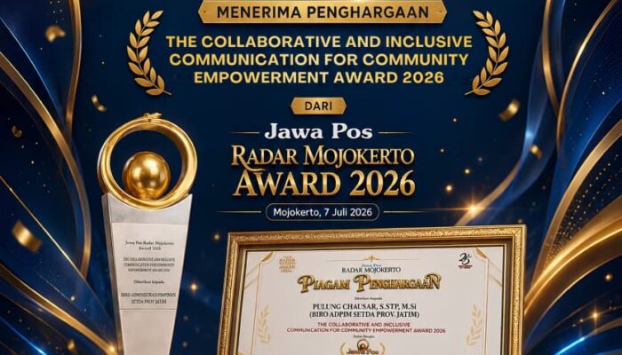 Biro Adpim Jatim Raih Penghargaan Jawa Pos Radar Mojokerto Awards 2026 berkat Komunikasi Publik Kolaboratif