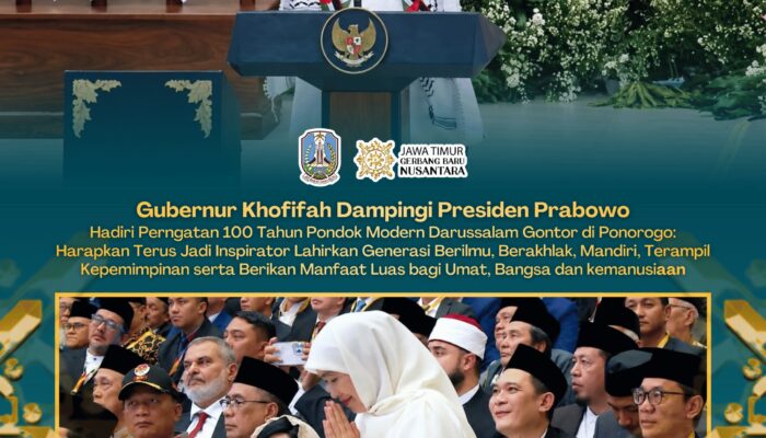 100 Tahun Gontor, Khofifah Ajak Generasi Muda Kuasai Kompetensi Global Tanpa Kehilangan Jati Diri
