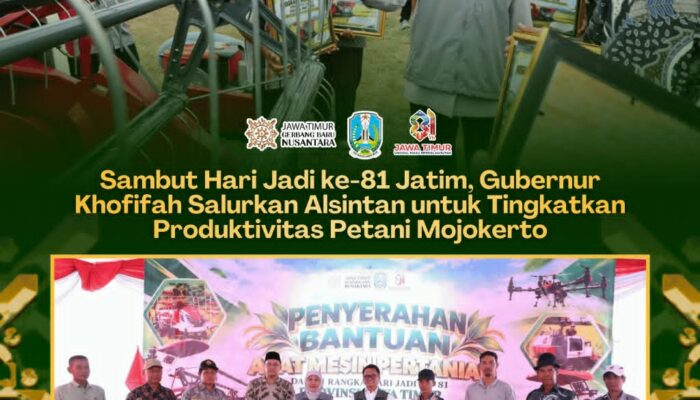 Gubernur Khofifah Salurkan 341 Alsintan di Jatim, Perkuat Produktivitas dan Efisiensi Pertanian