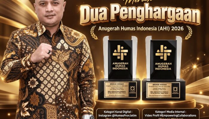 Biro Adpim Jatim Sabet Dua Penghargaan AHI 2026, Instagram HumasProvJatim dan Video Profil Raih Apresiasi Nasional