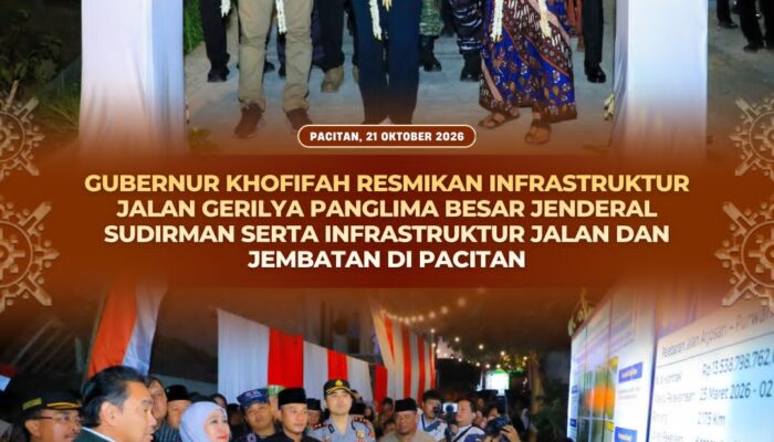 Pulihkan Akses Vital Pascabencana, Gubernur Khofifah Resmikan Jembatan Bailey Kaligoro II Pacitan