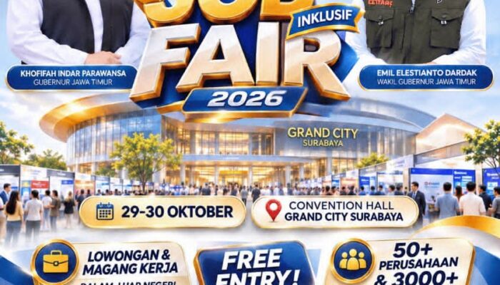Gubernur Khofifah Sebut Job Fair Inklusif 2026 Sebagai Awalan Rangkaian Bursa Kerja di 16 UPT BLK